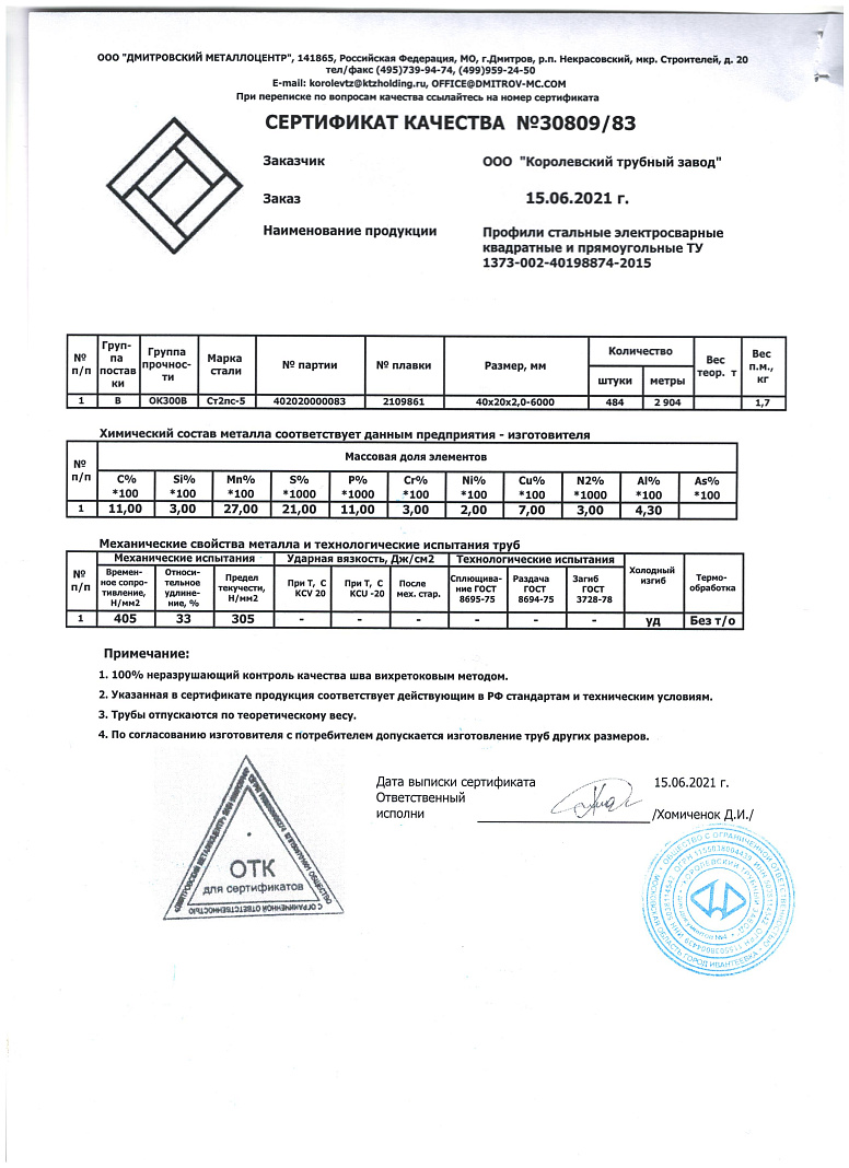 Сертификат