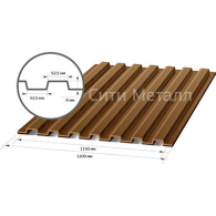 Профнастил С8 Ral 8017 коричневый 1200х2000
